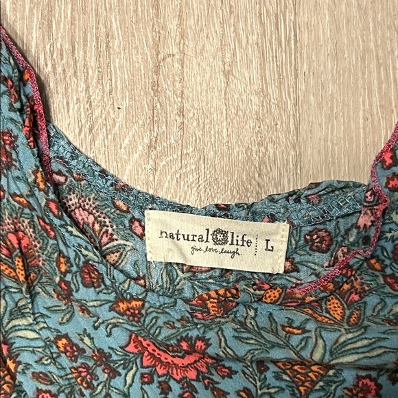 Natural Life Harley Floral Sundress Mini Dress Sz Large - Picture 6 of 7